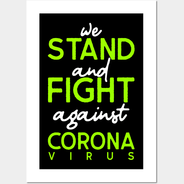 Fight against corona virus Wall Art by sharukhdesign